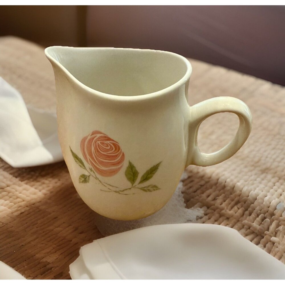 Franciscan Pink-A-Dilly Creamer 8oz Tea Party 1950’s Floral Cottagecore Girlie